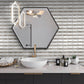 White 12x12 Polished Brick Marble Mosaic Tile (5 pack, 5 sq ft/case) - Sample