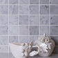 12x12 White Square Honed Marble Tile