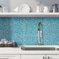 Sky Blue 11x11 Glossy Matte Multi-shaped Glass Mosaic Tile (5 pack, 4.36 sq ft/case)