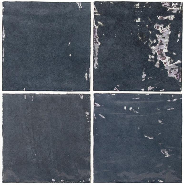 Dark Blue 5x5 Glossy Subway Ceramic Tile (57 pack, 10.76 sq ft/case) - Sample