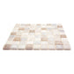 Artisana 12 in. x 12 in. Foiled Textured Neutral Cream and Soft Earthy Stone Mosaic Square Wall and Floor Tile (5 sq ft/case) - 5 Pack