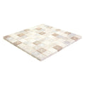Sample - Cream Soft Earthy 12x12 Foiled Texture Square Stone Mosaic Tile (5 pack, 5 sq ft/case)