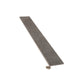 Charcoal gray matte porcelain plank tile measuring 3x24 inches with smooth textured surface