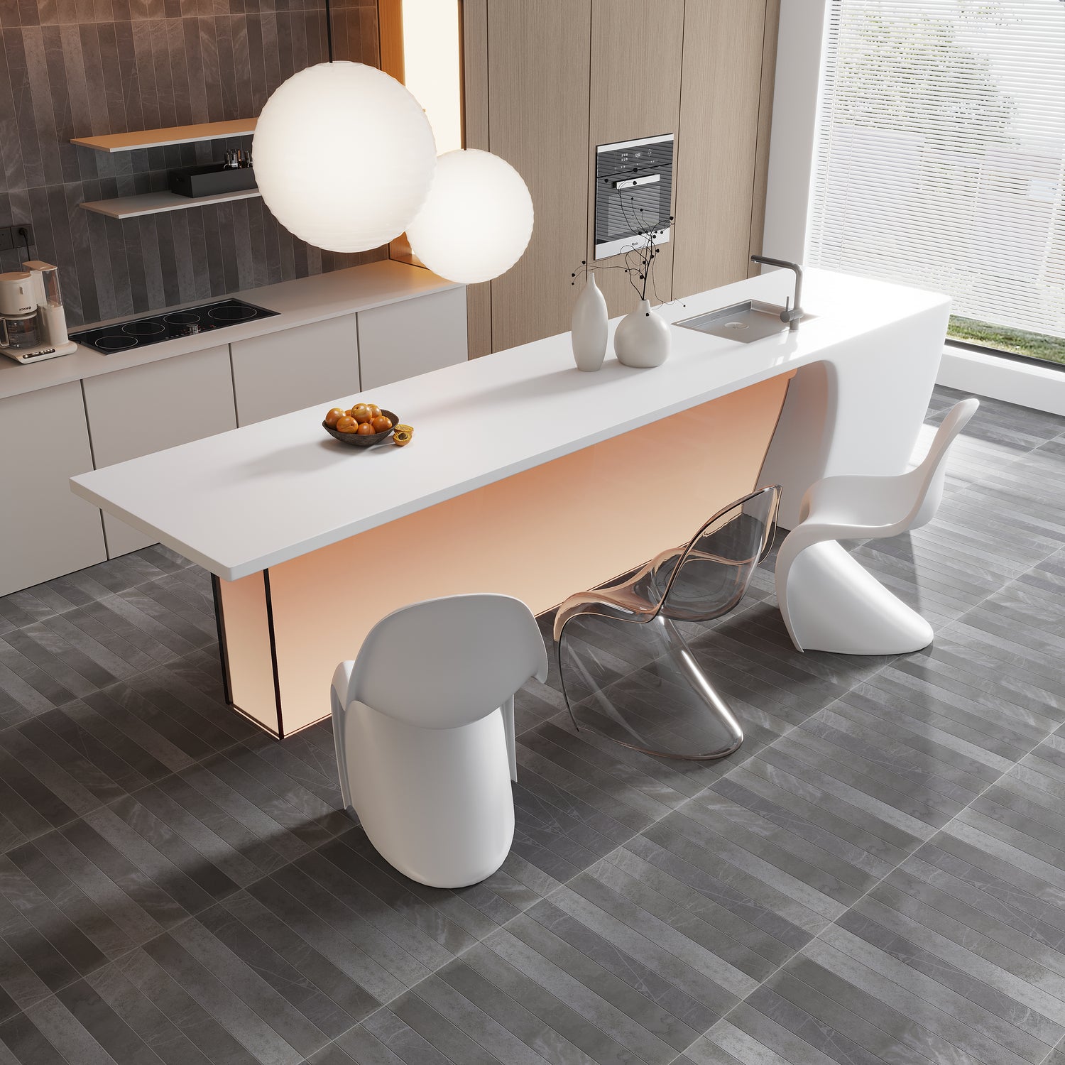 Sample - Charcoal Gray 3x24 Matte Porcelain Plank Tile (9.68 sq ft/case, 20-Pack)