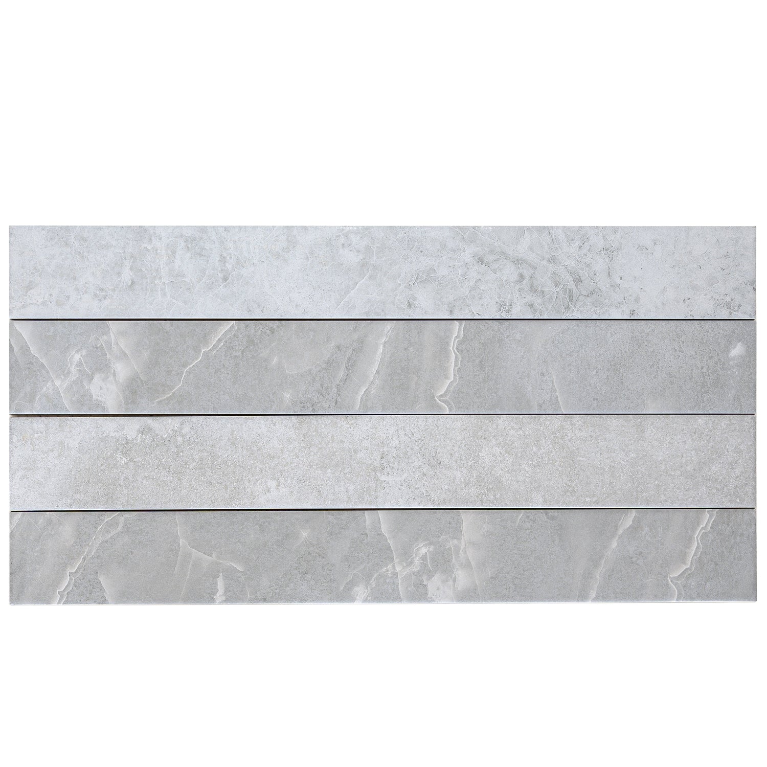 Sample - Soft Grey 3x24 Matte Porcelain Plank Tile (9.68 sq ft/case, 20-Pack)