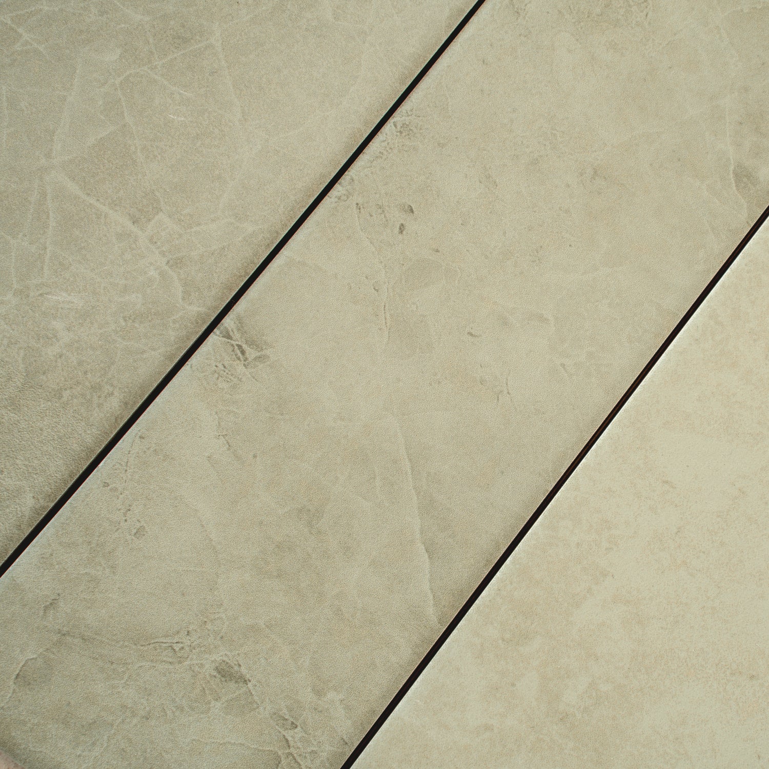 matte misty green 3x24 porcelain plank tile with subtle natural texture and grout lines