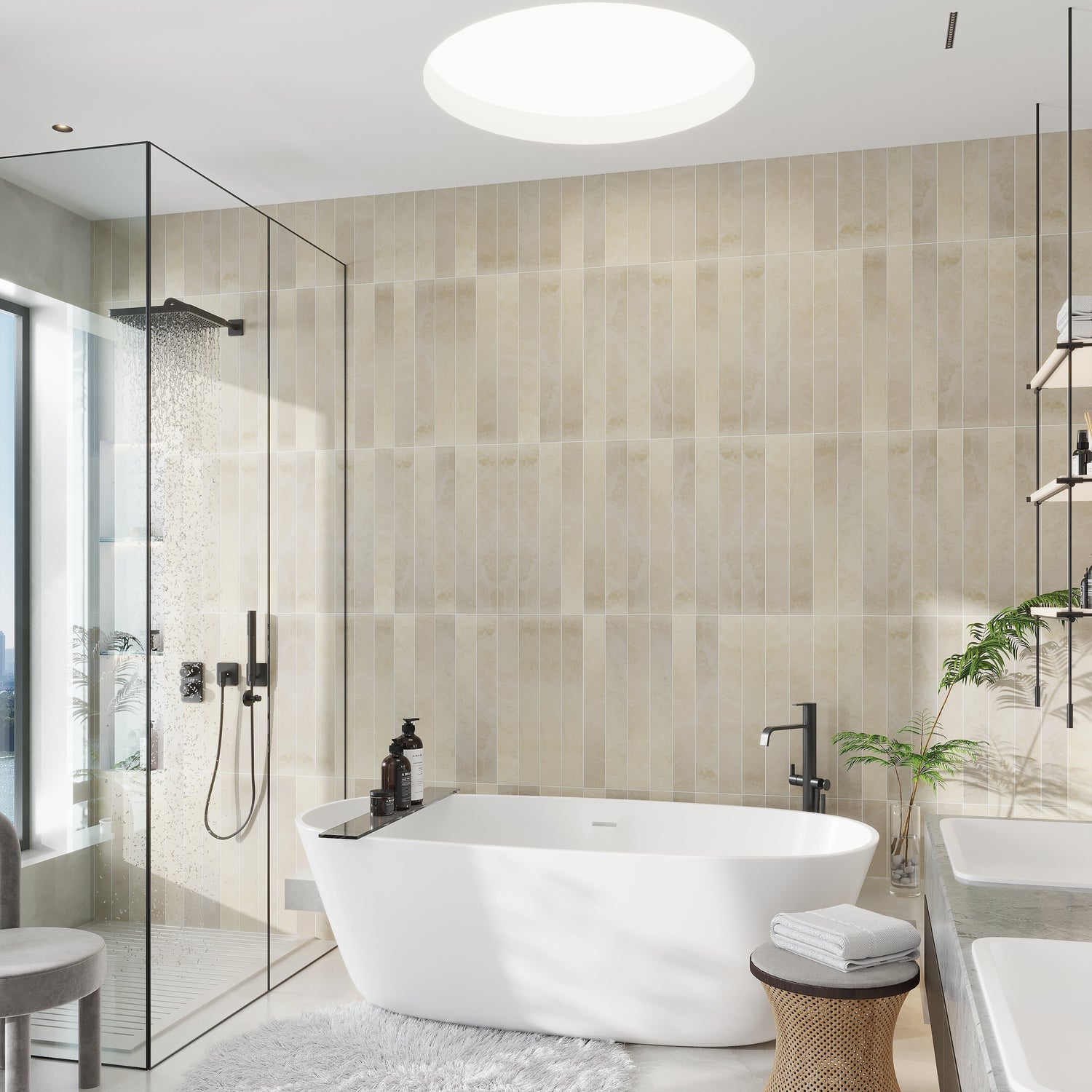 Sample - Soft Taupe 3x24 Matte Porcelain Plank Tile (9.68 sq ft/case, 20-Pack)