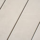 Soft white matte porcelain plank tile in 3x24 inch size with subtle texture and grout lines