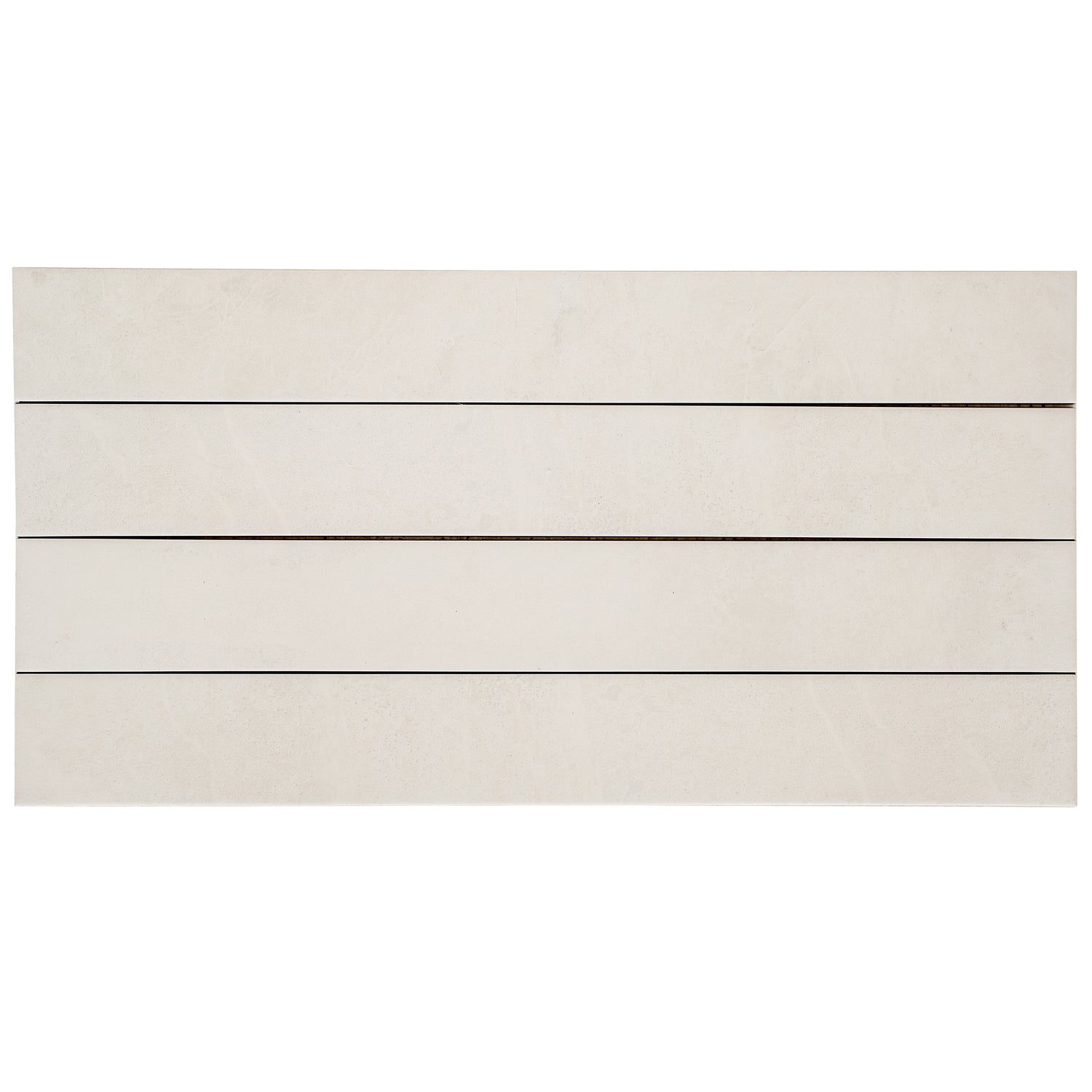 soft white matte porcelain plank tiles 3x24 inches showing texture and finish