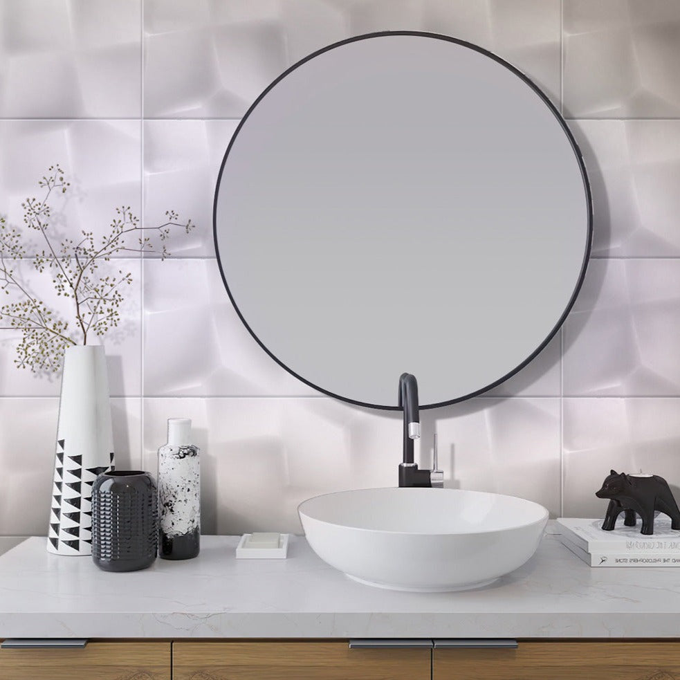 White 12x36 Satin Ceramic Field Tile (6 pack, 17.16 sq ft/case) - Sample