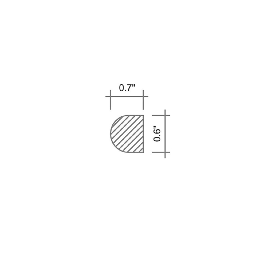Cloud Gray 0.5x12 Marble Polished Pencil Tile Trim (10 pack, 0.5 sq ft/case) - Sample