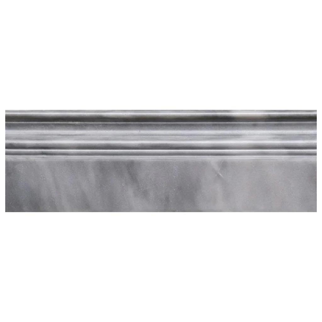 Cloud Gray 4x12 Polished Marble Baseboard Tile Trim (10 pack, 3.33 sq ft/case) - Sample