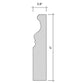 Cloud Gray 4x12 Polished Marble Baseboard Tile Trim (10 pack, 3.33 sq ft/case) - Sample