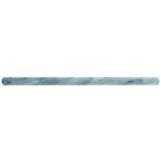 Gray 0.8x12 Marble Polished Pencil Tile Trim (10 pack, 0.667 sq ft/case) - Sample
