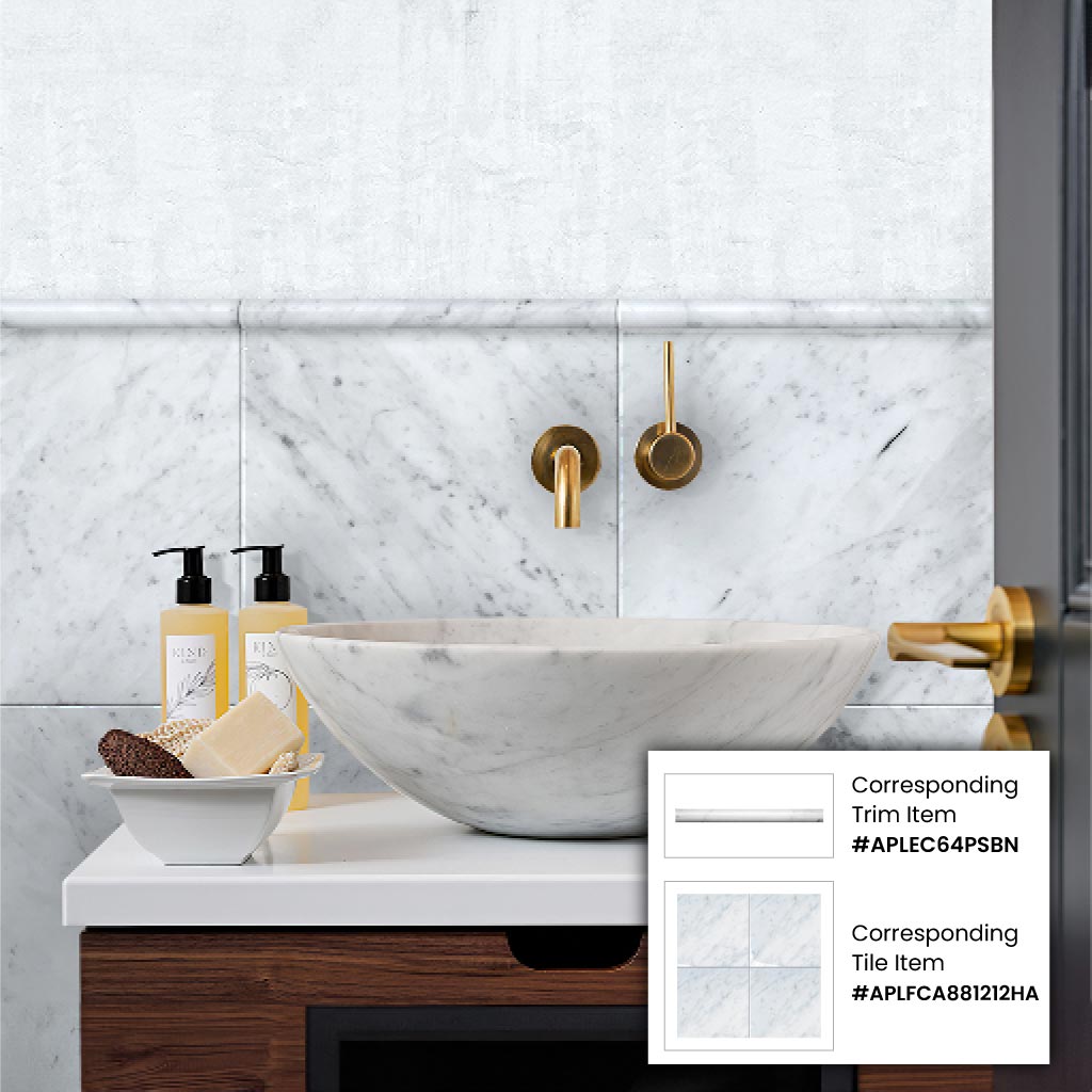 White 12x12 Honed Field Marble Tile (10 pack, 10 sq ft/case) - Sample
