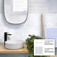 White 0.5x12 Marble Polished Pencil Tile Trim (10 pack, 0.5 sq ft/case) - Sample