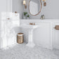 White 12x12 Polished Etched Hexagon Marble Mosaic Tile (5 pack, 4.92 sq ft/case) - Sample
