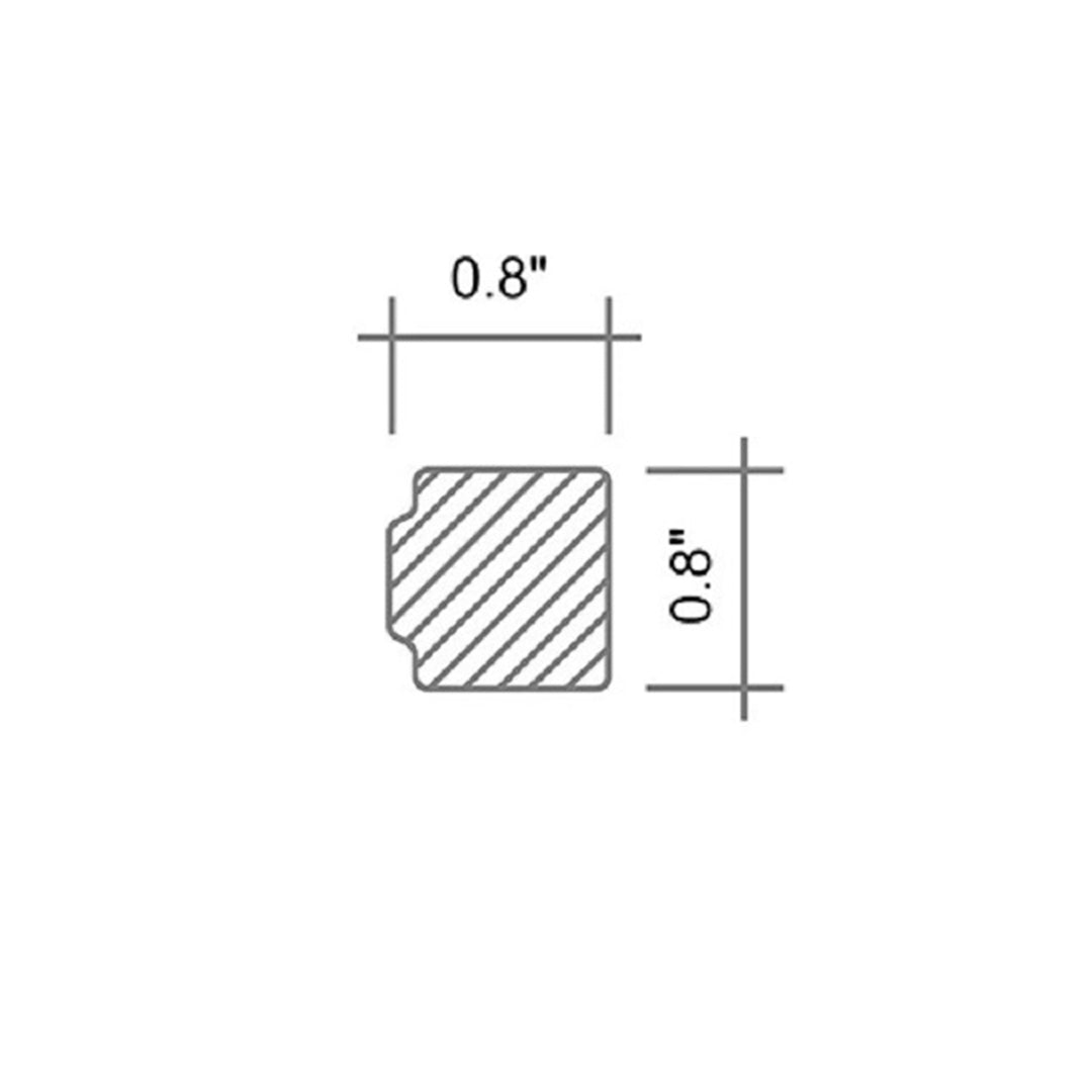 10 pack Pearl White 0.8-in W x 12-in L Marble Honed Pencil Liner Tile Trim (0.67 Sq ft/case) - Sample