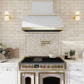 Beige honed Crema Marfil marble subway tile 4x12 installed as kitchen backsplash or bathroom wall