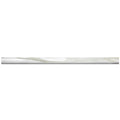 Sample - White 0.5x12 Polished Calacatta Gold Pencil Marble Tile Trim (10 pack, 0.5 sq ft/case)