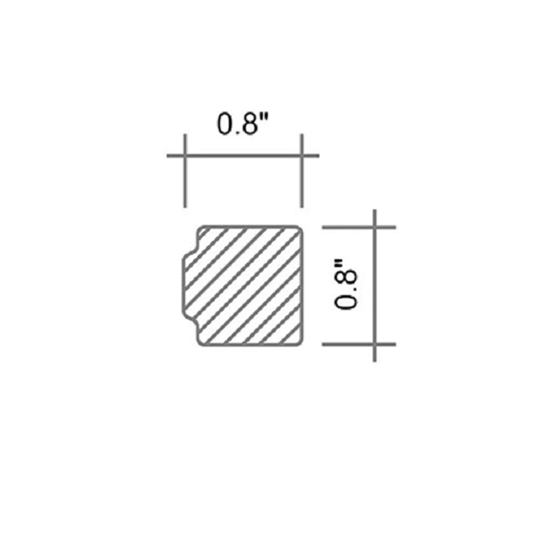 Snow White 0.8x12 Polished Marble Pencil Tile Trim (10 pack, 0.667 sq ft/case) - Sample