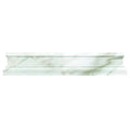 2x12 White Polished Chair Rail Tile Trim 