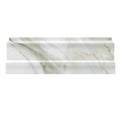 White 4x12 Polished Calacatta Gold Baseboard Marble Tile Trim (10 pack, 3.33 sq ft/case)