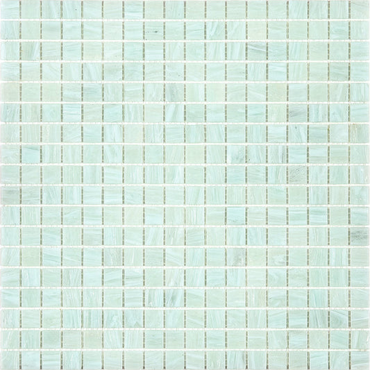 Sample-Ice Green 12x12 Glossy Uniform Square Glass Mosaic Tile (20 pack, 18.69 sq ft/case)