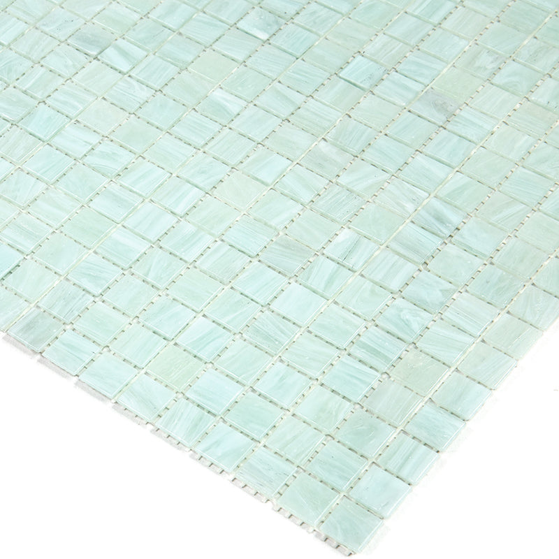20-pack Skosh 11.6 in. x 11.6 in. Glossy Ice Green Glass Mosaic Wall and Floor Tile (18.69 sq ft/case)