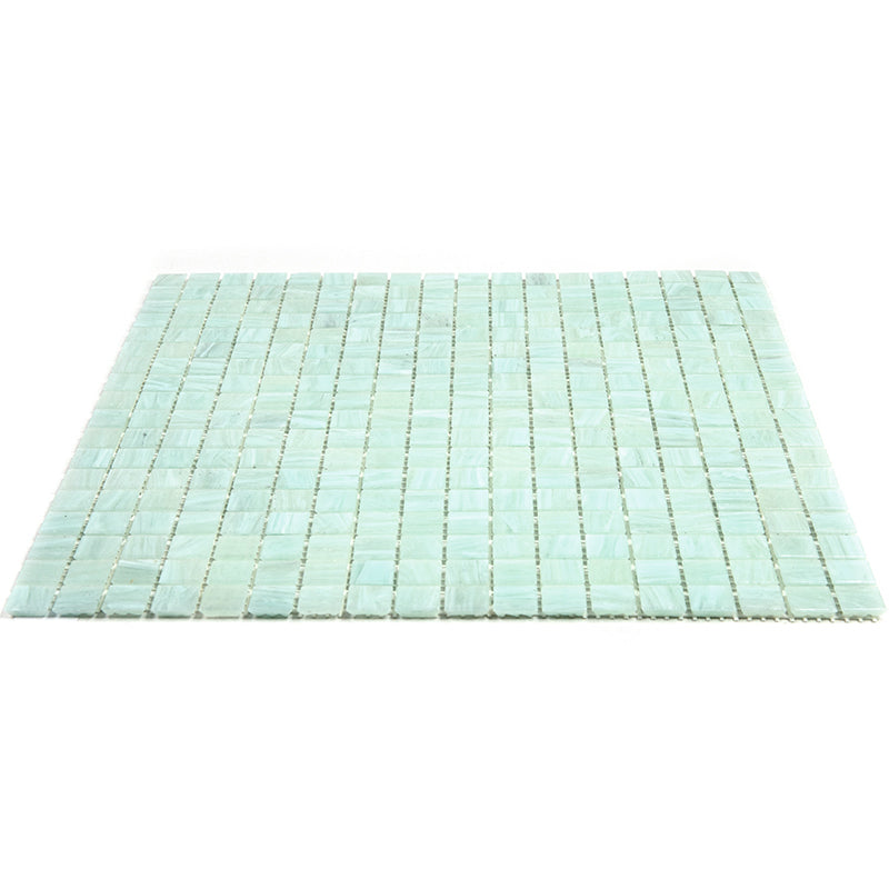 20-pack Skosh 11.6 in. x 11.6 in. Glossy Ice Green Glass Mosaic Wall and Floor Tile (18.69 sq ft/case)