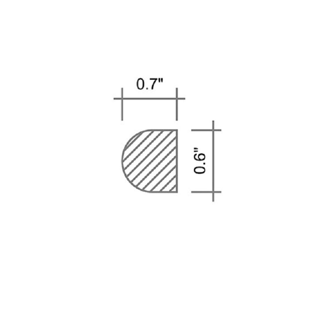 10 pack Dark Gray 0.6-in W x 12-in L Marble Polished Pencil Liner Tile Trim (0.5 Sq ft/case) - Sample