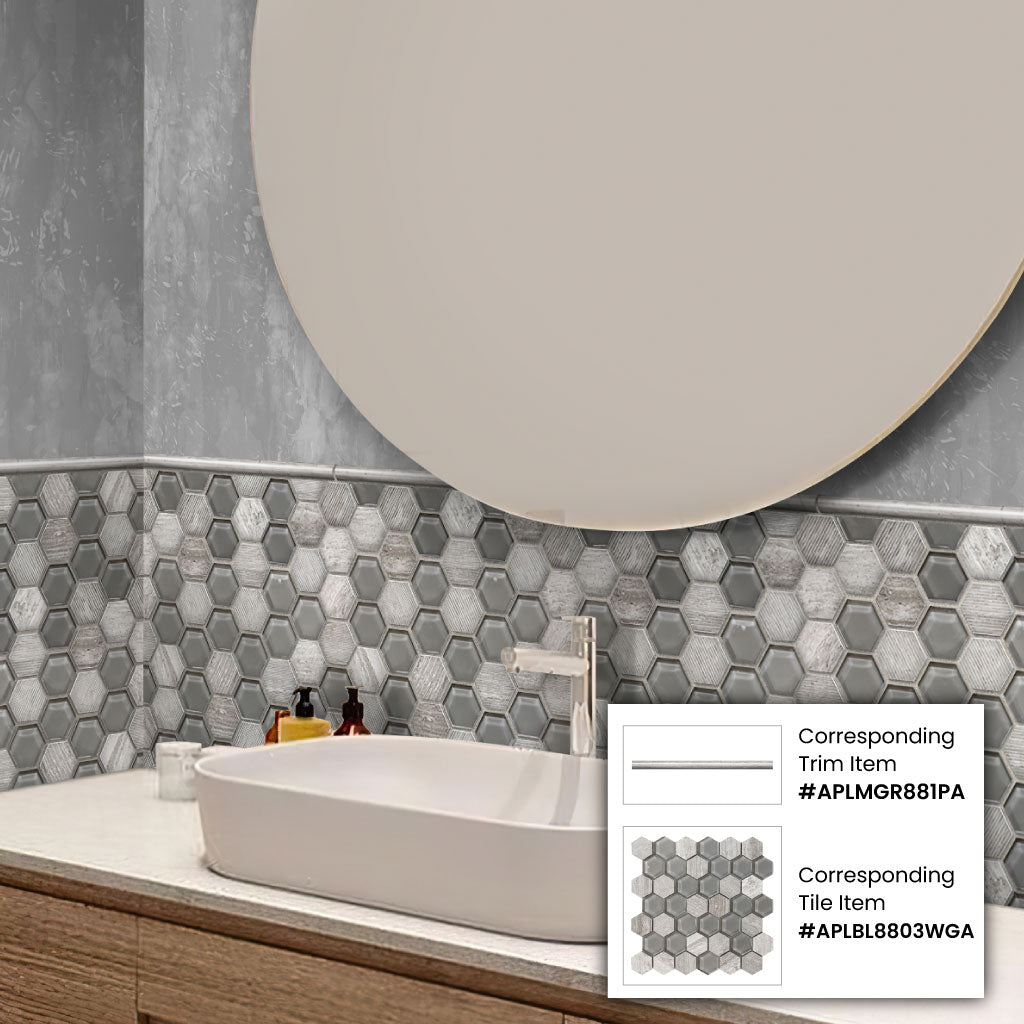 Attractive Honeycomb Pattern Gray Tile