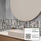 Gray 12x12 Polished Etched Hexagon Glass Marble Mosaic Tile (5 pack, 4.92 sq ft/case) - Sample