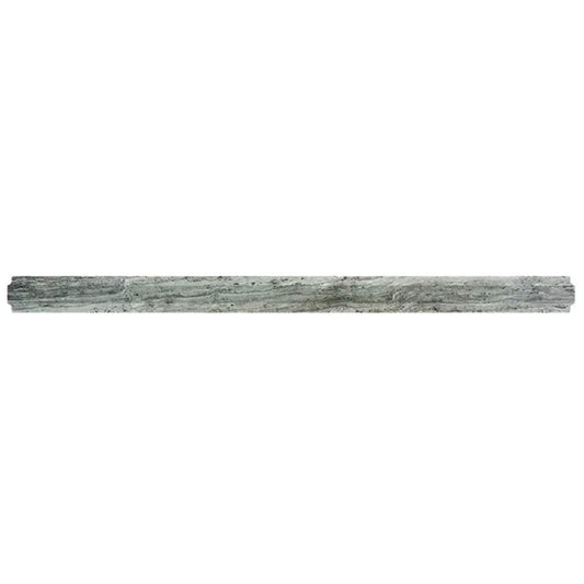 Sample-Wooden Grey 0.8x12 Polished Pencil Marble Tile Trim (10 pack, 0.667 sq ft/case)