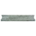 Sample - Wooden Grey 2x12 Chair Rail Polished Marble Tile Trim (10 pack, 1.667 sq ft/case)