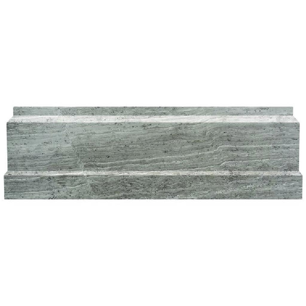 4x12 Dark Gray Marble Polished Baseboard Trim