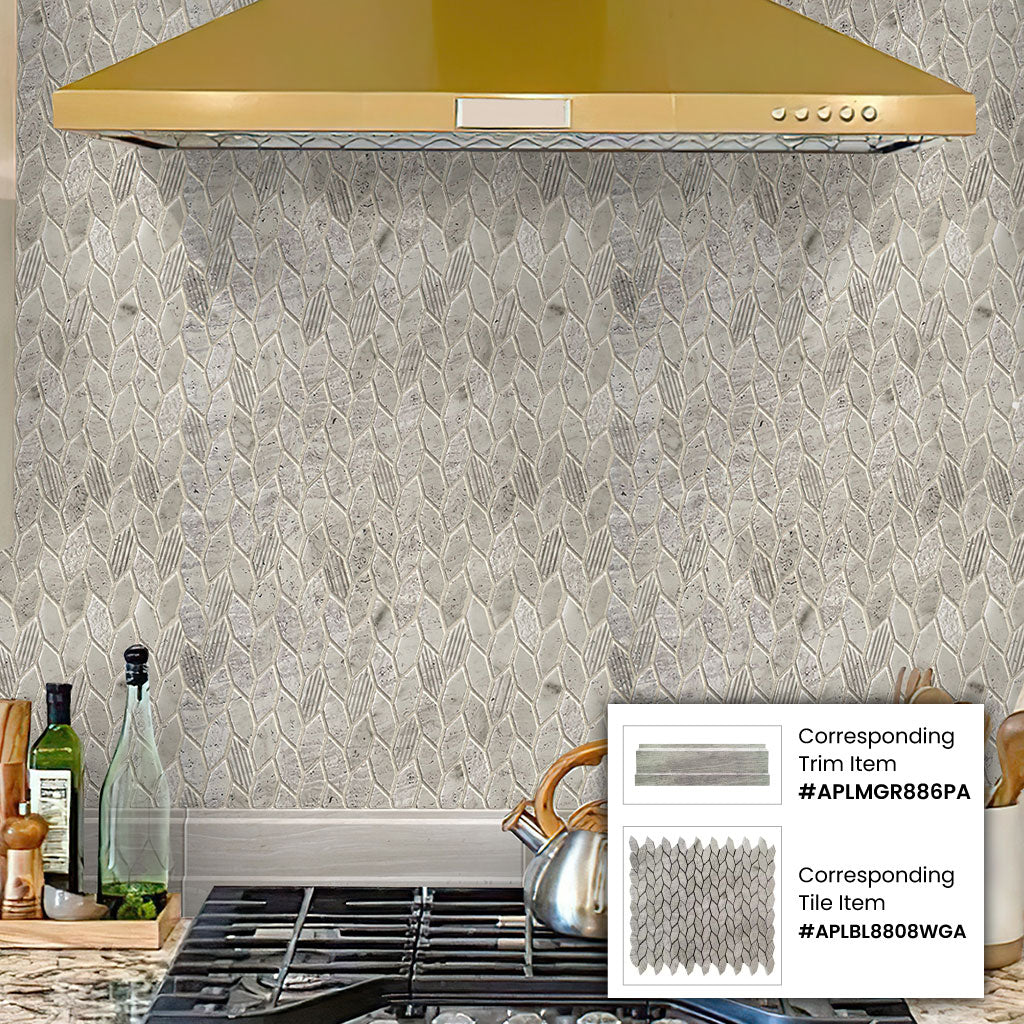 Premium Grade 4 x 12 Dark Gray Marble Polished Baseboard Tile Trim At