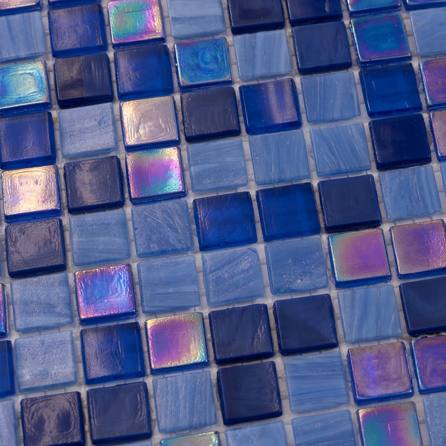 20-pack Mingles 11.6 in. x 11.6 in. Glossy Blue Glass Mosaic Wall and Floor Tile (18.69 sq ft/case)