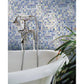 Stone Blue and Green Glossy Glass Mosaic Tile