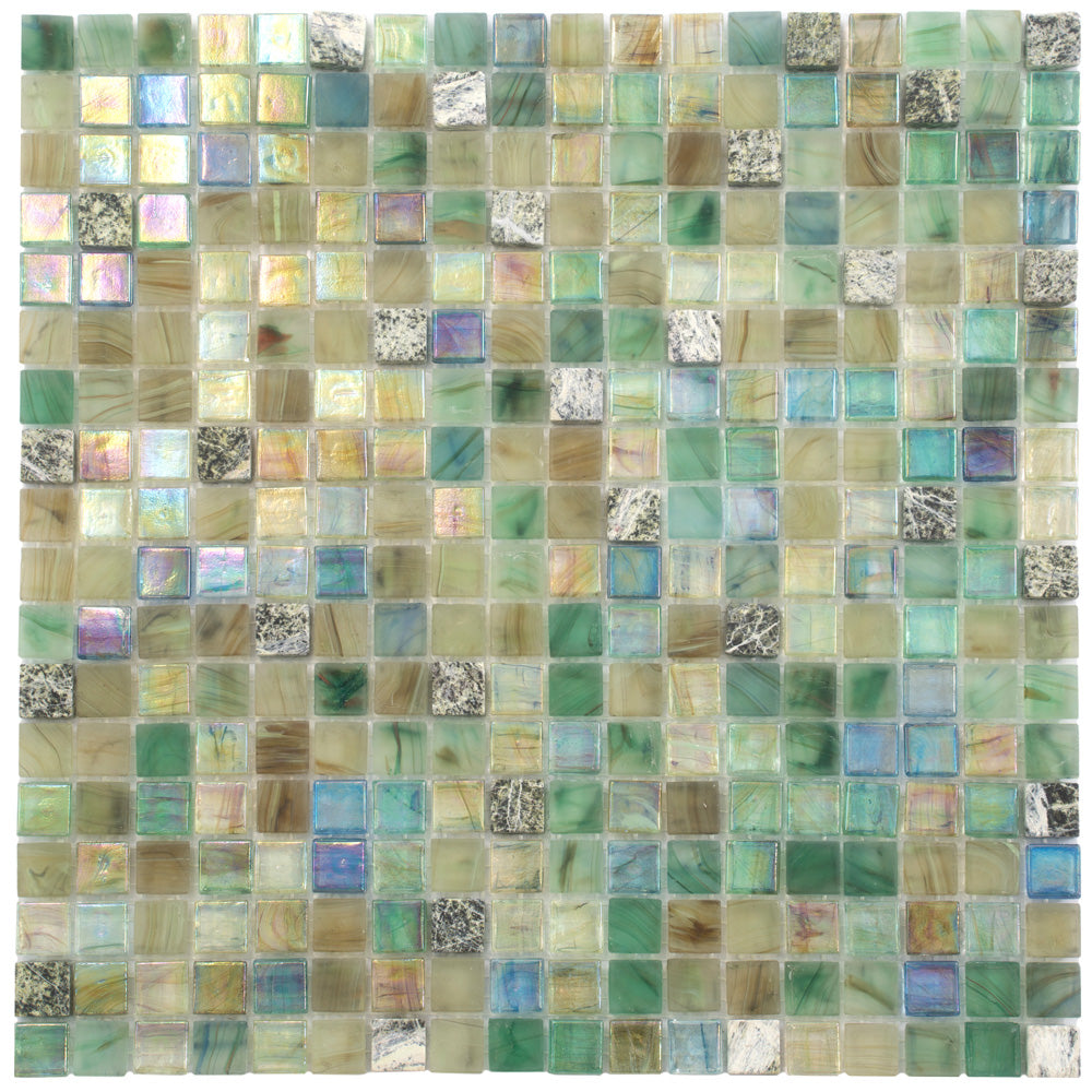 10-pack Mingles 11.6 in. x 11.6 in. Glossy Emerald Green Glass Mosaic Wall and Floor Tile (18.69 sq ft/case)