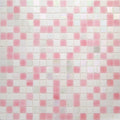 Sample - White Soft Pink 12x12 Glossy Uniform Square Glass Mosaic Tile (20 pack, 18.69 sq ft/case)