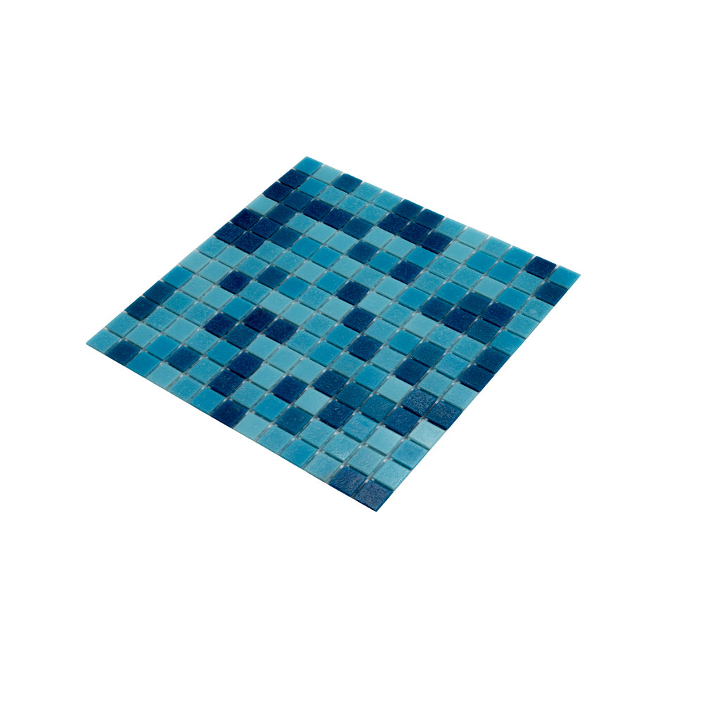 20-pack Mingles 12 in. x 12 in. Glossy Arctic Blue Glass Mosaic Wall and Floor Tile (20 sq ft/case)