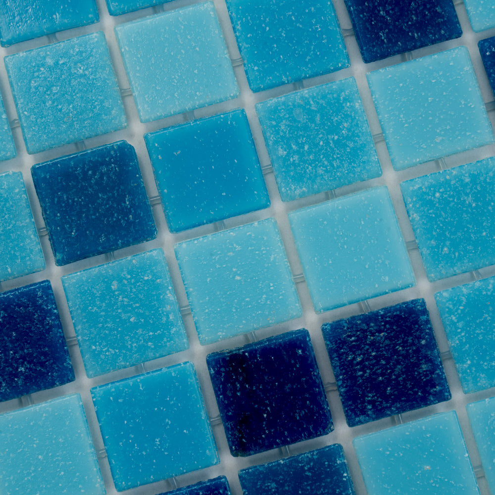 20-pack Mingles 12 in. x 12 in. Glossy Arctic Blue Glass Mosaic Wall and Floor Tile (20 sq ft/case)