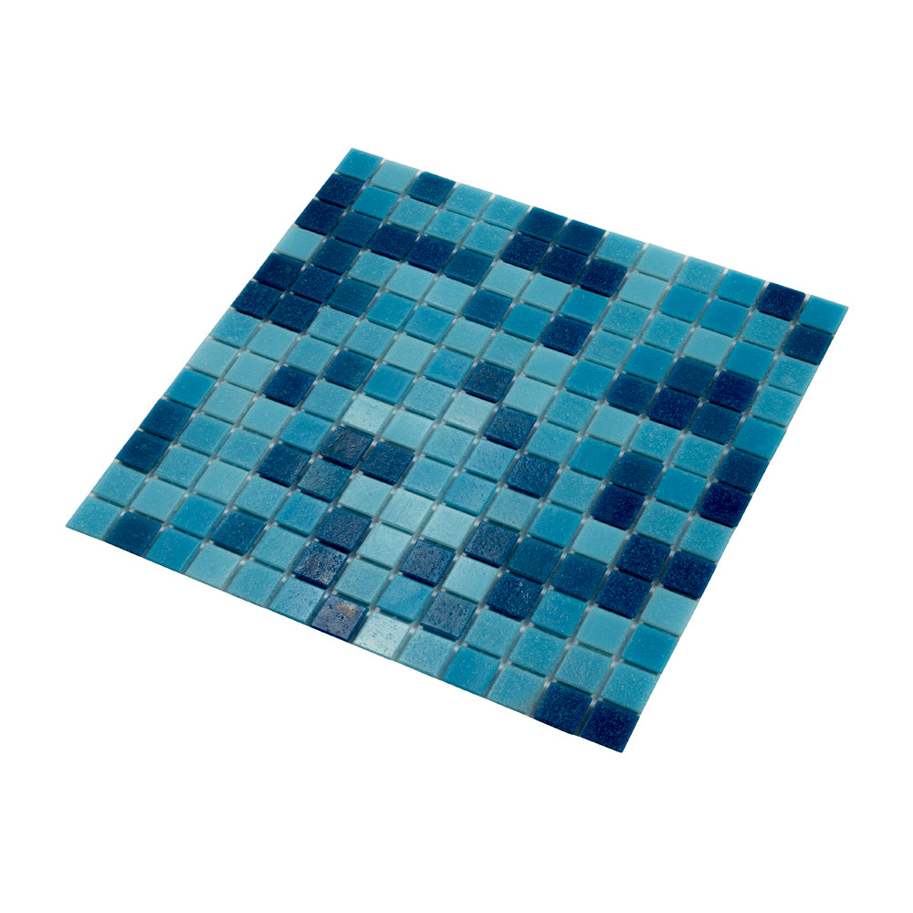 20-pack Mingles 12 in. x 12 in. Glossy Arctic Blue Glass Mosaic Wall and Floor Tile (20 sq ft/case)