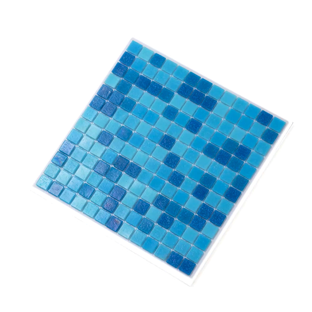 20-pack Mingles 12 in. x 12 in. Glossy Arctic Blue Glass Mosaic Wall and Floor Tile (20 sq ft/case)