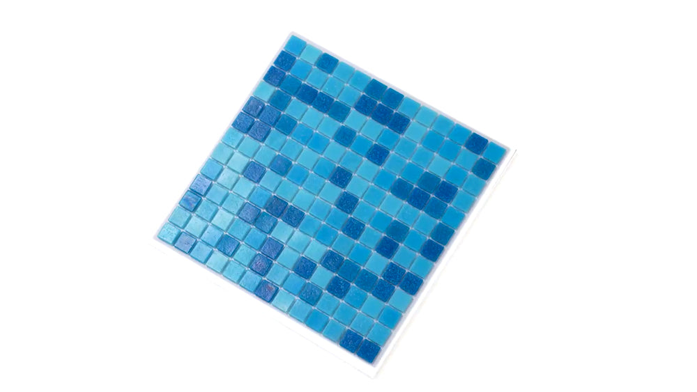 20-pack Mingles 12 in. x 12 in. Glossy Arctic Blue Glass Mosaic Wall and Floor Tile (20 sq ft/case)