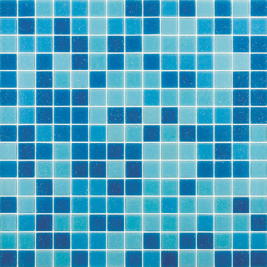 Pacific Blue Glossy Glass Mosaic Tile