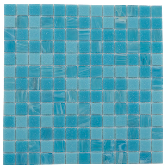 Arctic Blue 12x12 Uniform Square Glossy Glass Mosaic Tile (20 pack, 20 sq ft/case) - Sample