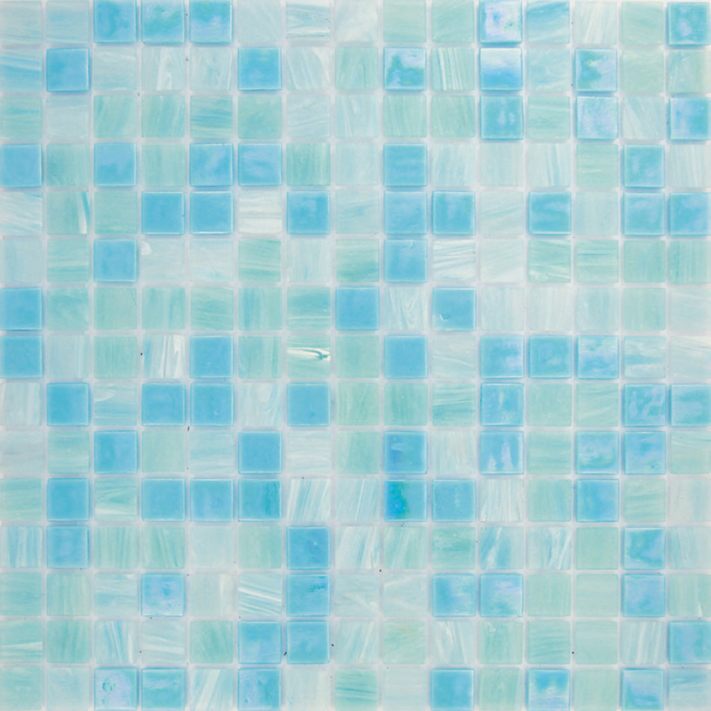 Baby Blue 12x12 Uniform Square Glossy Glass Mosaic Tile (20 pack, 20 sq ft/case) - Sample