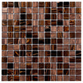 Sample - Brown Yellow 12x12 Glossy Uniform Square Glass Mosaic Tile (20 pack, 20 sq ft/case)